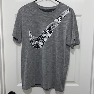 Nike Mens Grey Short Sleeve T-Shirt Dry-Fit